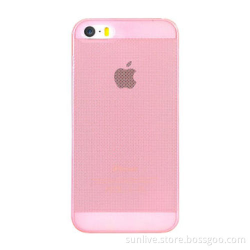 Vouni iPhone 5&5S fresh series case ultra thin transparent TPU cover for iphone Pink color